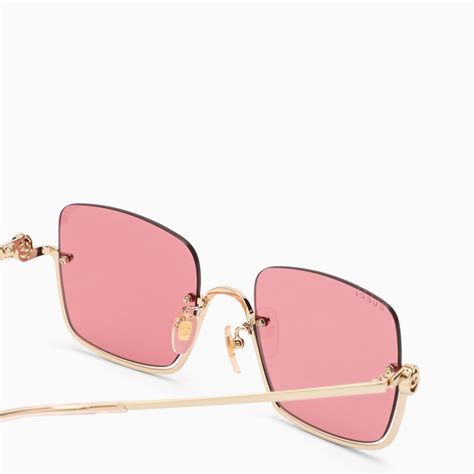 gucci square gold sunglasses